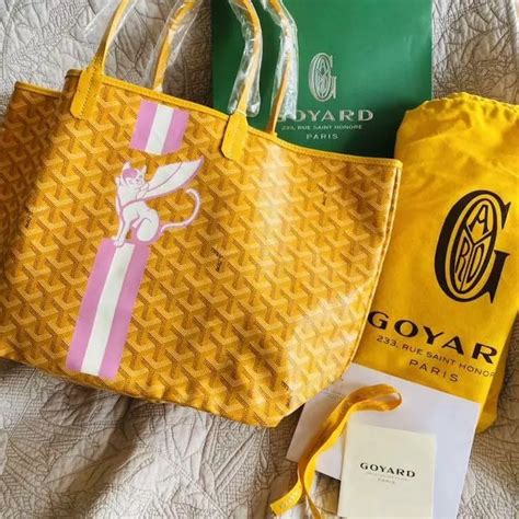 goyard tote bag yellow|reversible goyard tote bag.